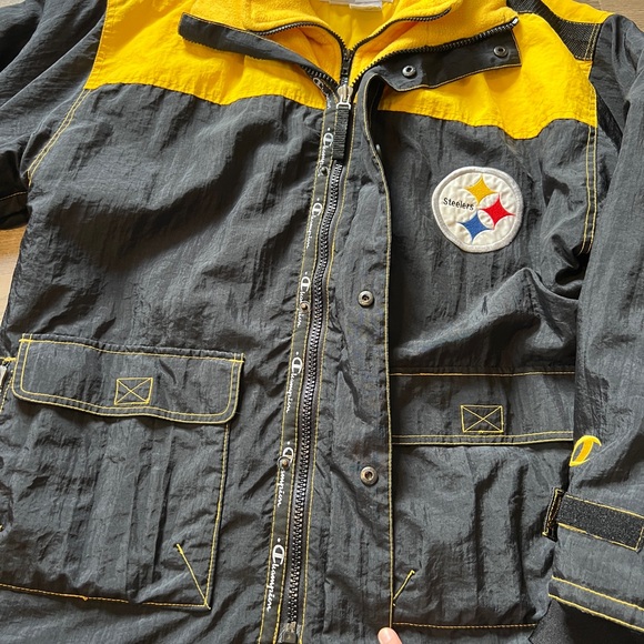 Champion Black and Yellow Steelers Winter Jacket - Picture 7 of 12